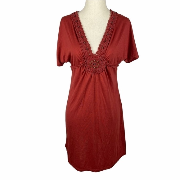 American Rag Cie Rust Belted Dress - Picture 1 of 7
